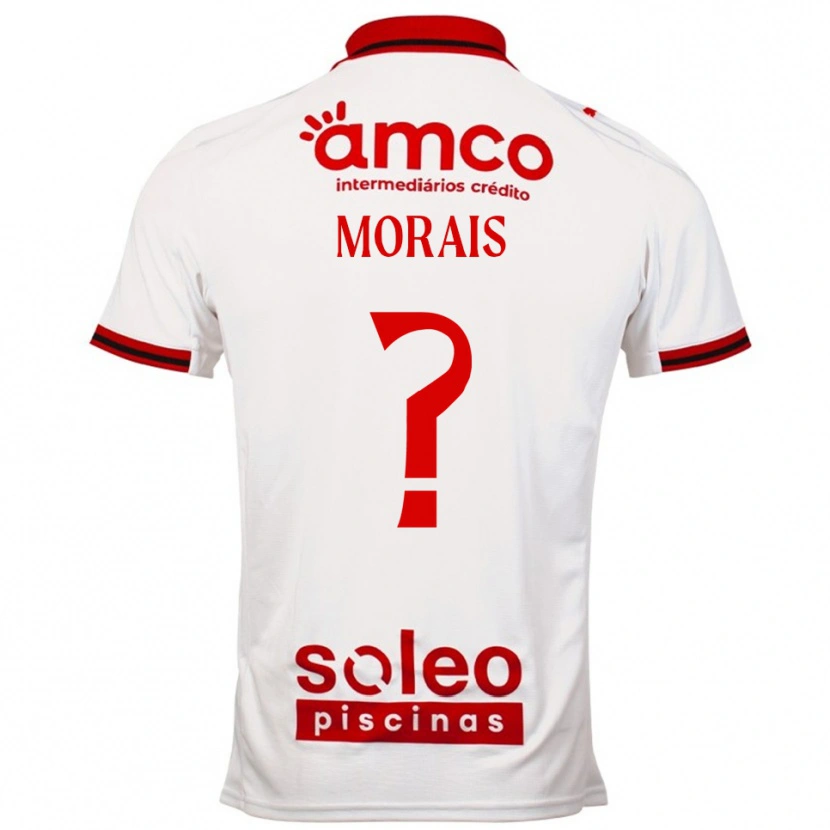 Danxen Mujer Camiseta Joao Morais #0 Blanco Rojo 2ª Equipación 2025/26 La Camisa