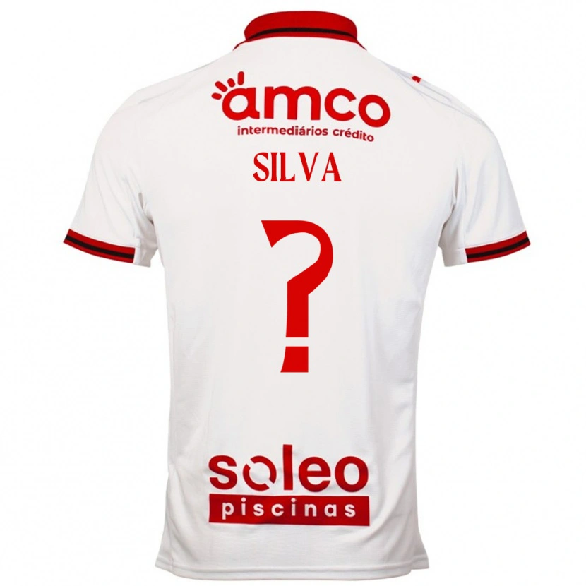 Danxen Mujer Camiseta Santiago Silva #0 Blanco Rojo 2ª Equipación 2025/26 La Camisa