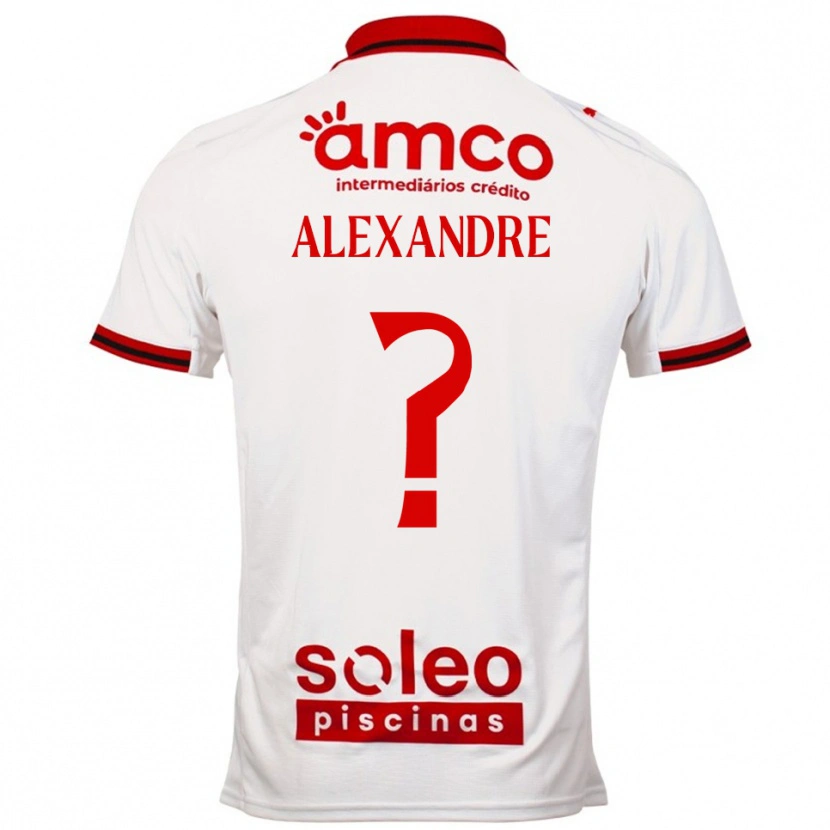 Danxen Mujer Camiseta Daniel Alexandre #0 Blanco Rojo 2ª Equipación 2025/26 La Camisa