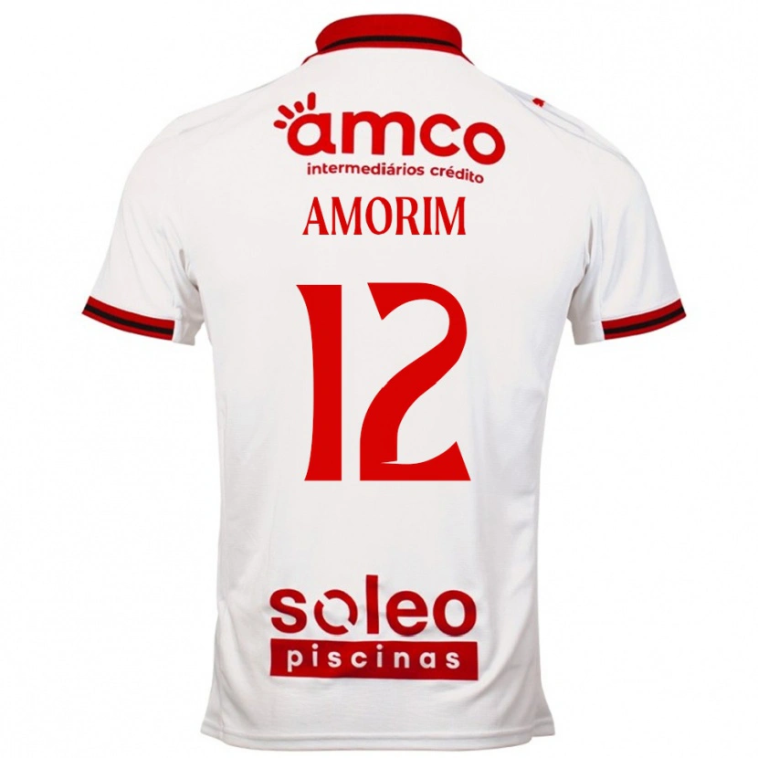 Danxen Mujer Camiseta Renato Amorim #12 Blanco Rojo 2ª Equipación 2025/26 La Camisa