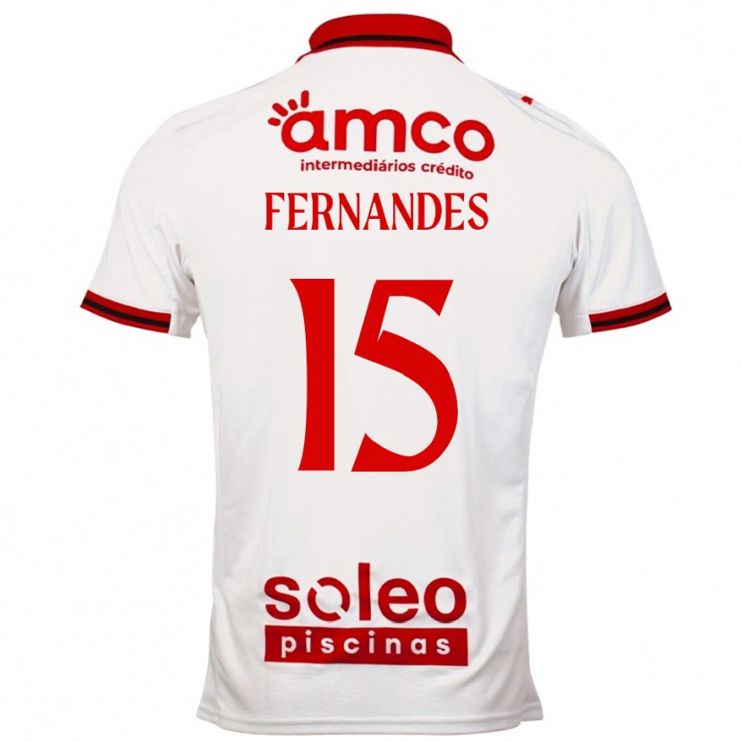 Danxen Mujer Camiseta Valdir Fernandes #15 Blanco Rojo 2ª Equipación 2025/26 La Camisa