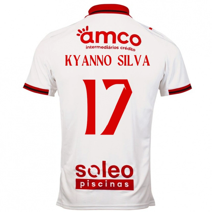 Danxen Mujer Camiseta Kyanno Silva #17 Blanco Rojo 2ª Equipación 2025/26 La Camisa