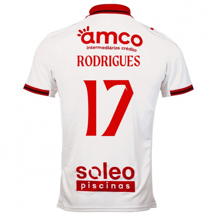 Danxen Mujer Camiseta Tânia Rodrigues #17 Blanco Rojo 2ª Equipación 2025/26 La Camisa