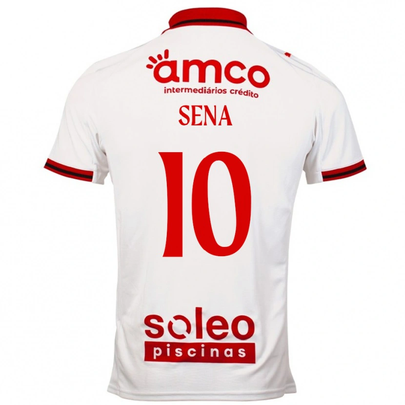 Danxen Mujer Camiseta Taty Sena #10 Blanco Rojo 2ª Equipación 2025/26 La Camisa
