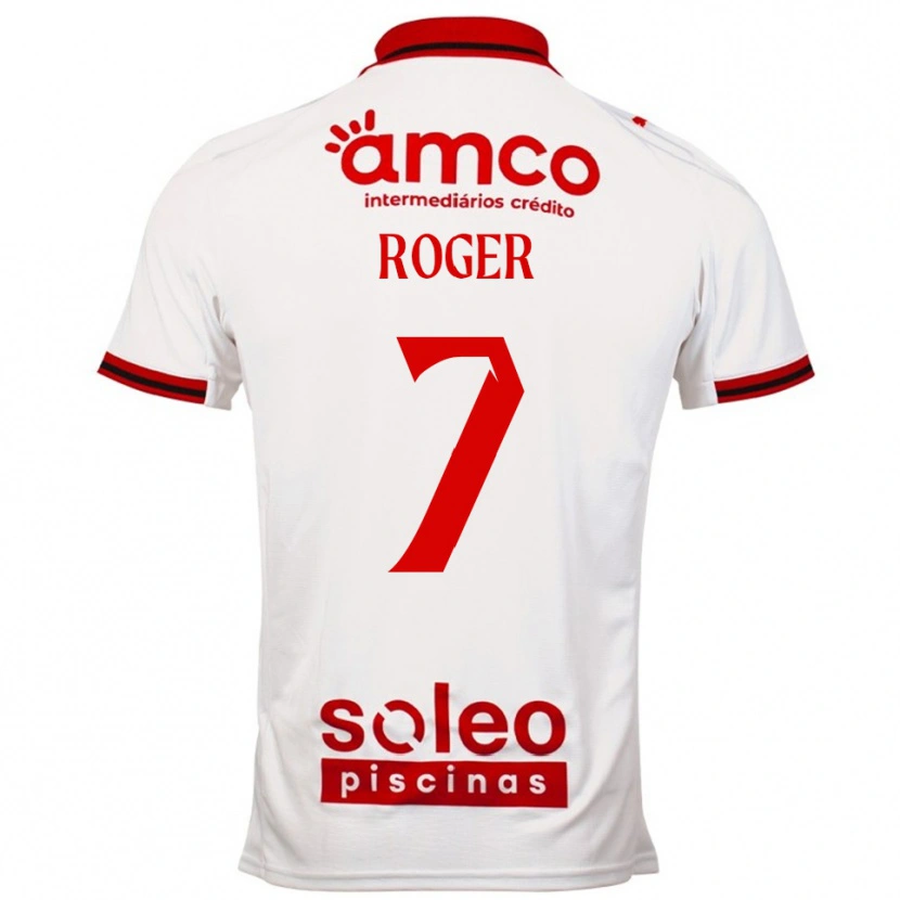 Danxen Mujer Camiseta Roger #7 Blanco Rojo 2ª Equipación 2025/26 La Camisa