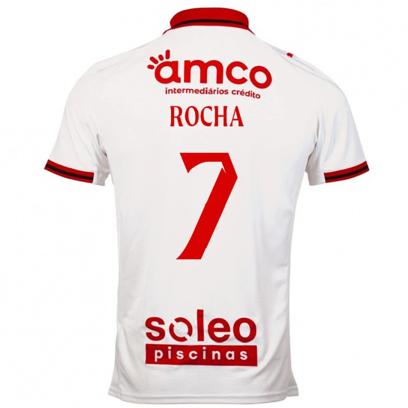 Danxen Mujer Camiseta Carolina Rocha #7 Blanco Rojo 2ª Equipación 2025/26 La Camisa