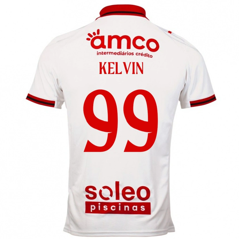 Danxen Mujer Camiseta Kauan Kelvin #99 Blanco Rojo 2ª Equipación 2025/26 La Camisa
