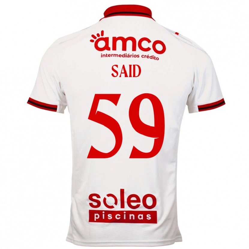 Danxen Mujer Camiseta Yan Said #59 Blanco Rojo 2ª Equipación 2025/26 La Camisa