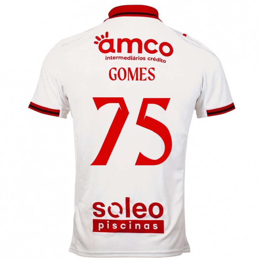 Danxen Mujer Camiseta Tomás Müller #75 Blanco Rojo 2ª Equipación 2025/26 La Camisa