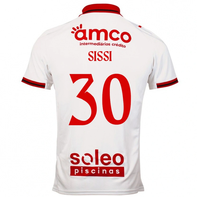 Danxen Mujer Camiseta Sissi #30 Blanco Rojo 2ª Equipación 2025/26 La Camisa