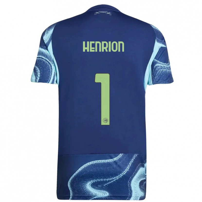 Danxen Mujer Camiseta Martin Henrion #1 Marino Celeste 2ª Equipación 2025/26 La Camisa