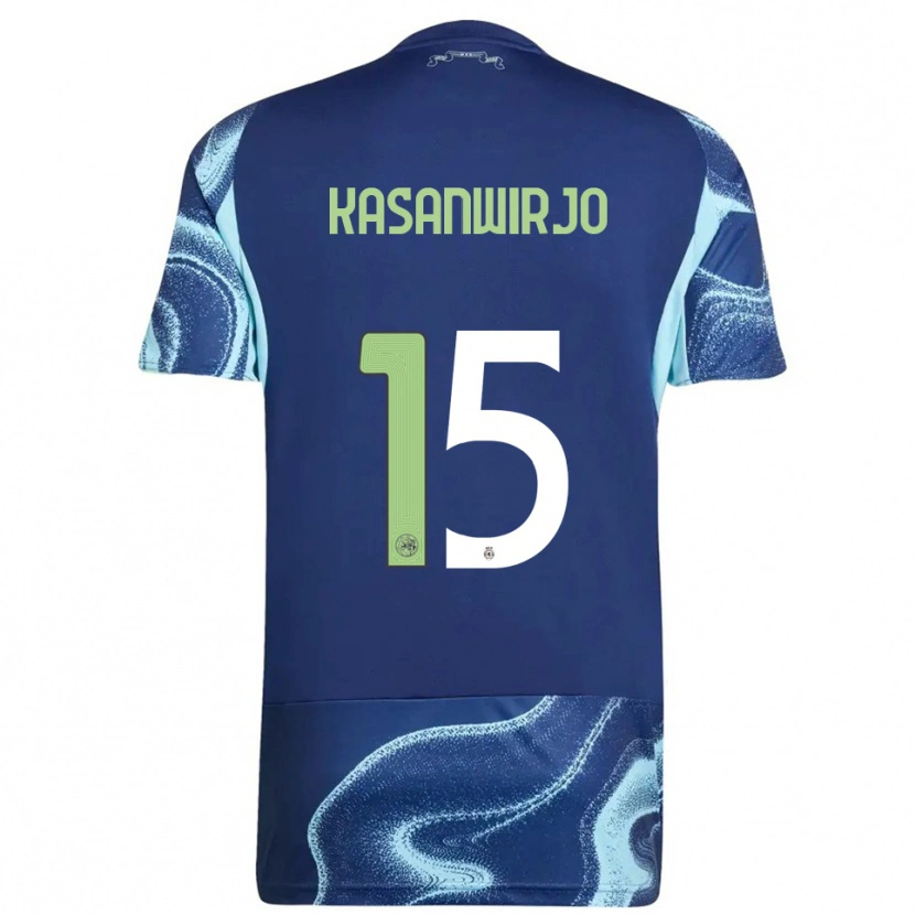 Danxen Mujer Camiseta Kennynho Kasanwirjo #15 Marino Celeste 2ª Equipación 2025/26 La Camisa