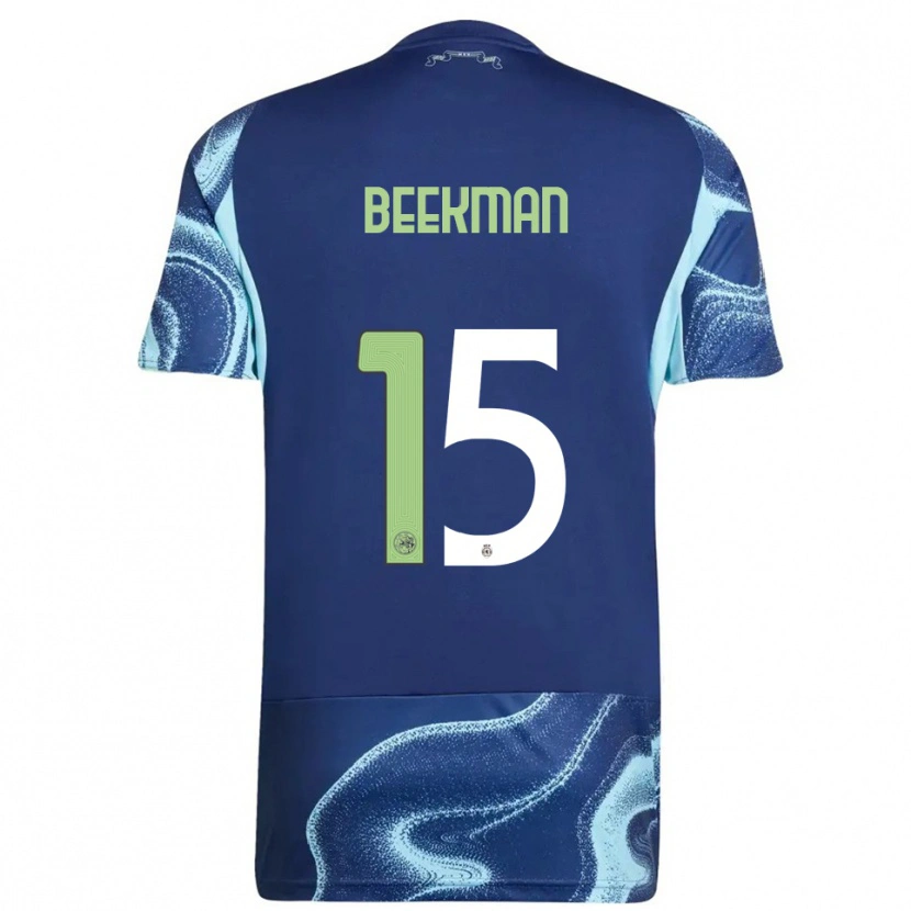 Danxen Mujer Camiseta Luuk Beekman #15 Marino Celeste 2ª Equipación 2025/26 La Camisa