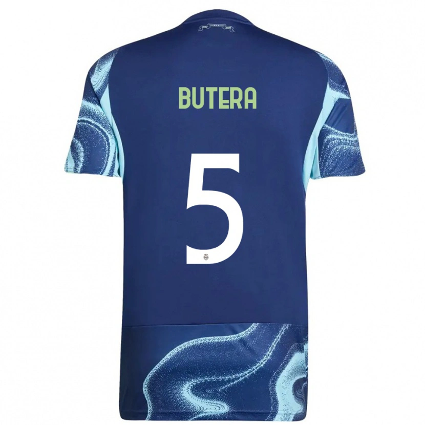 Danxen Mujer Camiseta Ethan Butera #5 Marino Celeste 2ª Equipación 2025/26 La Camisa