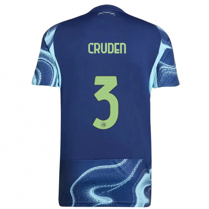 Danxen Mujer Camiseta Joeri Cruden #3 Marino Celeste 2ª Equipación 2025/26 La Camisa