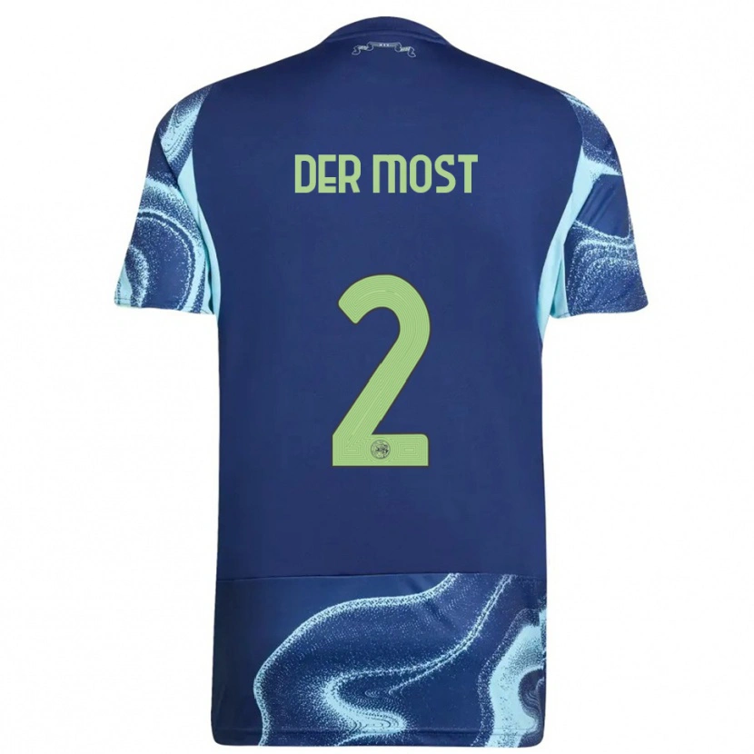Danxen Mujer Camiseta Liza Van Der Most #2 Marino Celeste 2ª Equipación 2025/26 La Camisa