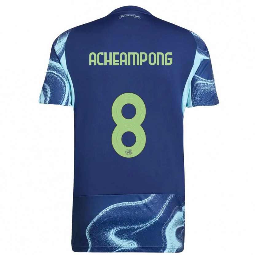 Danxen Mujer Camiseta Levi Acheampong #8 Marino Celeste 2ª Equipación 2025/26 La Camisa