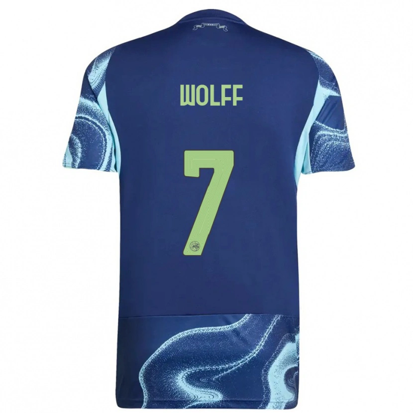 Danxen Mujer Camiseta Kayden Wolff #7 Marino Celeste 2ª Equipación 2025/26 La Camisa