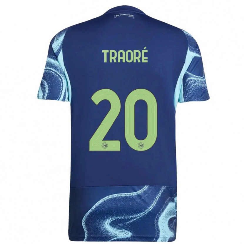 Danxen Mujer Camiseta Bertrand Traoré #20 Marino Celeste 2ª Equipación 2025/26 La Camisa