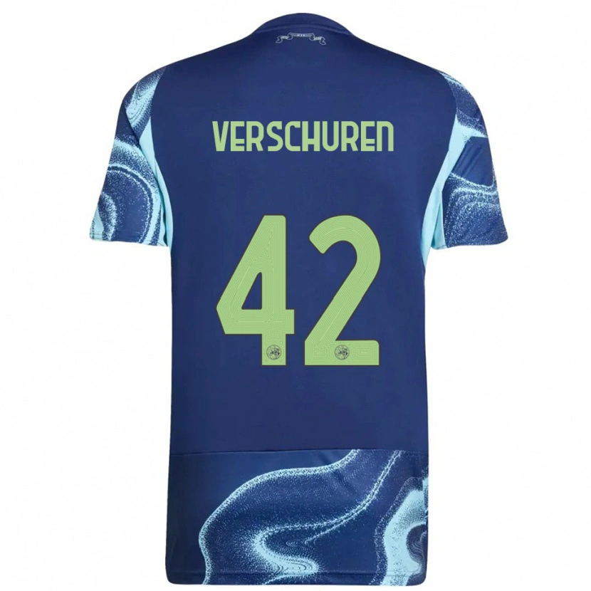 Danxen Mujer Camiseta Nick Verschuren #42 Marino Celeste 2ª Equipación 2025/26 La Camisa