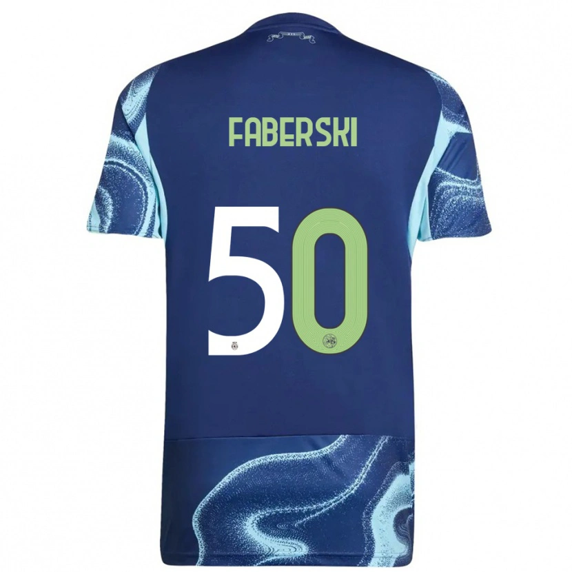Danxen Mujer Camiseta Jan Faberski #50 Marino Celeste 2ª Equipación 2025/26 La Camisa