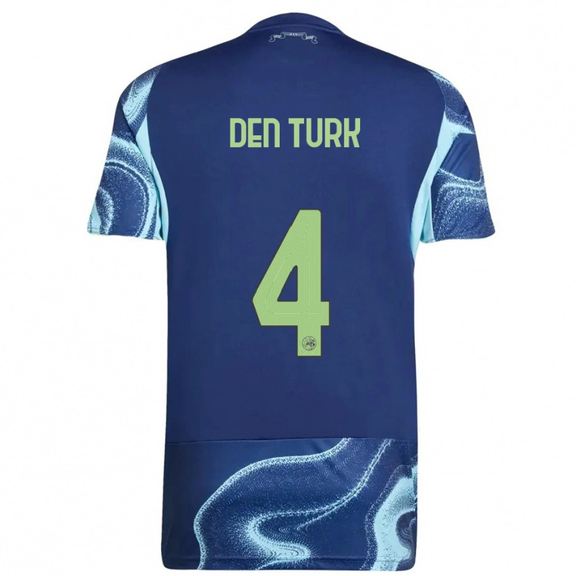 Danxen Mujer Camiseta Deau Den Turk #4 Marino Celeste 2ª Equipación 2025/26 La Camisa