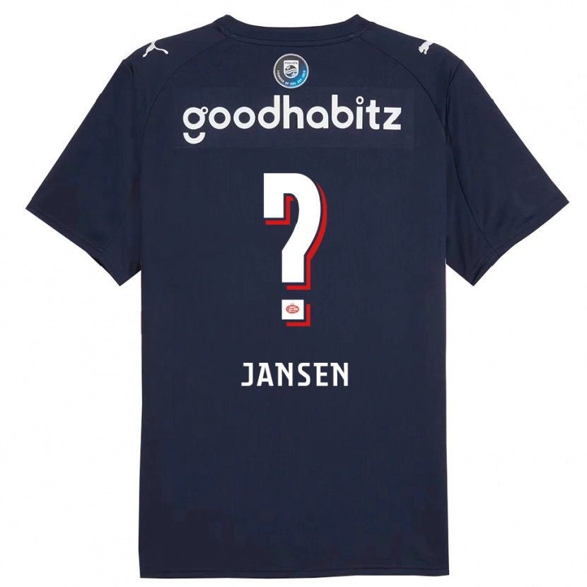 Danxen Mujer Camiseta Koen Jansen #0 Marino Blanco 2ª Equipación 2025/26 La Camisa