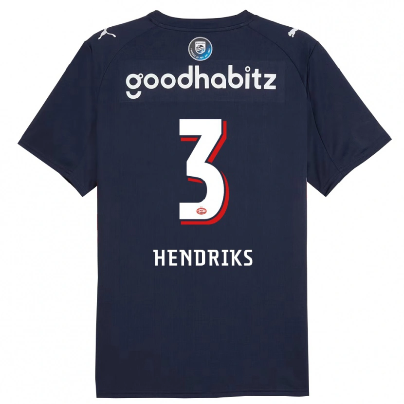 Danxen Mujer Camiseta Gwyneth Hendriks #3 Marino Blanco 2ª Equipación 2025/26 La Camisa