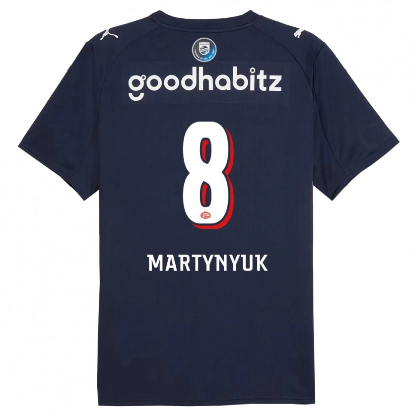Danxen Mujer Camiseta Anton Martynyuk #8 Marino Blanco 2ª Equipación 2025/26 La Camisa