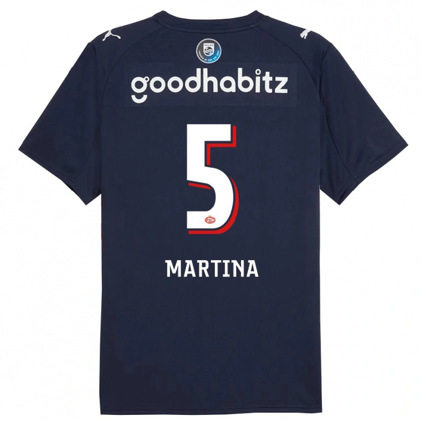Danxen Mujer Camiseta Jorvimar Martina #5 Marino Blanco 2ª Equipación 2025/26 La Camisa