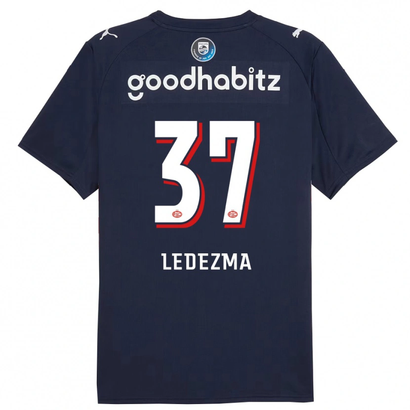 Danxen Mujer Camiseta Richard Ledezma #37 Marino Blanco 2ª Equipación 2025/26 La Camisa