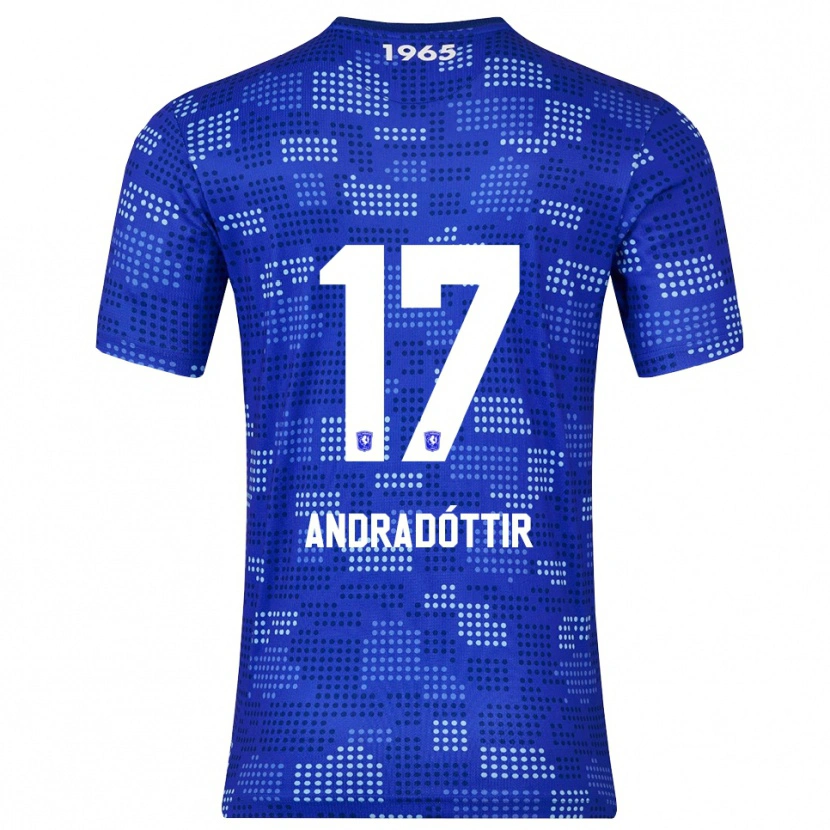 Danxen Mujer Camiseta Amanda Andradóttir #17 Azul Celeste 2ª Equipación 2025/26 La Camisa