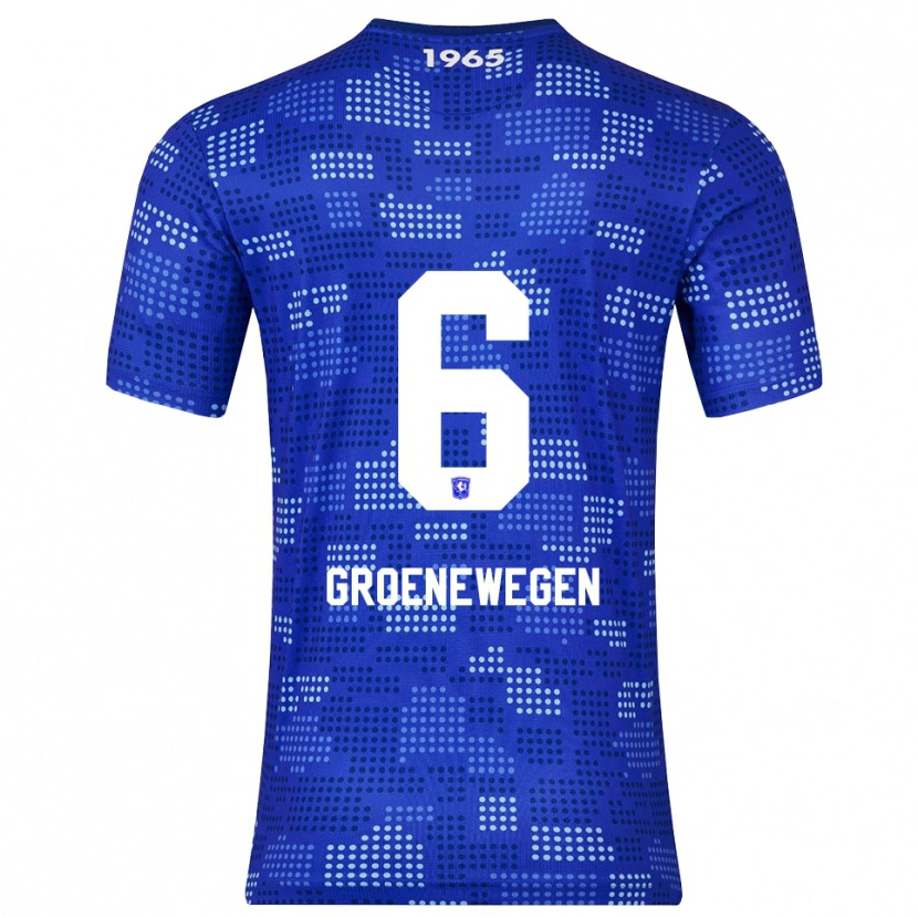 Danxen Mujer Camiseta Lynn Groenewegen #6 Azul Celeste 2ª Equipación 2025/26 La Camisa