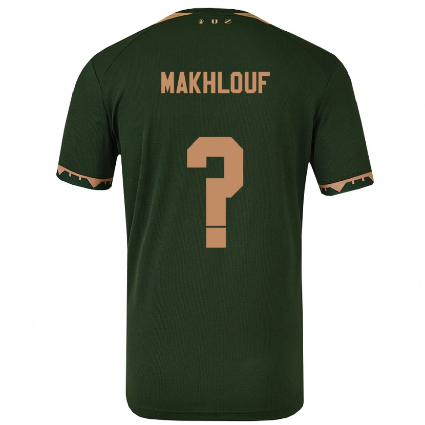 Danxen Mujer Camiseta Yassir Makhlouf #0 Verde Oro 2ª Equipación 2025/26 La Camisa