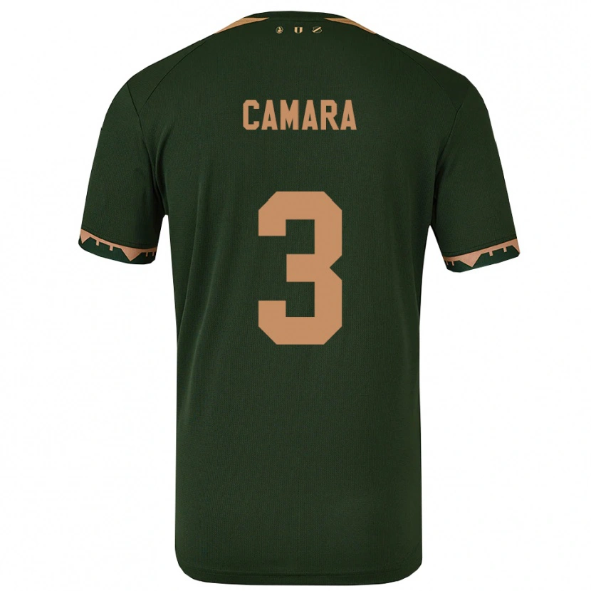 Danxen Mujer Camiseta Lamine Camara #3 Verde Oro 2ª Equipación 2025/26 La Camisa