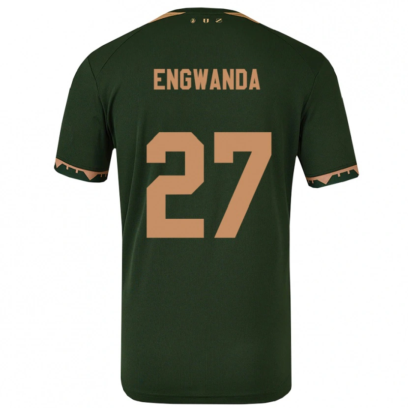 Danxen Mujer Camiseta Alonzo Engwanda #27 Verde Oro 2ª Equipación 2025/26 La Camisa