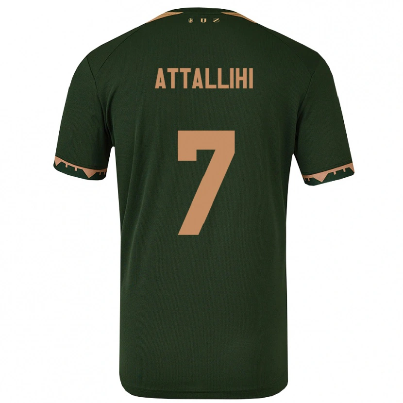 Danxen Mujer Camiseta Adam Attallihi #7 Verde Oro 2ª Equipación 2025/26 La Camisa