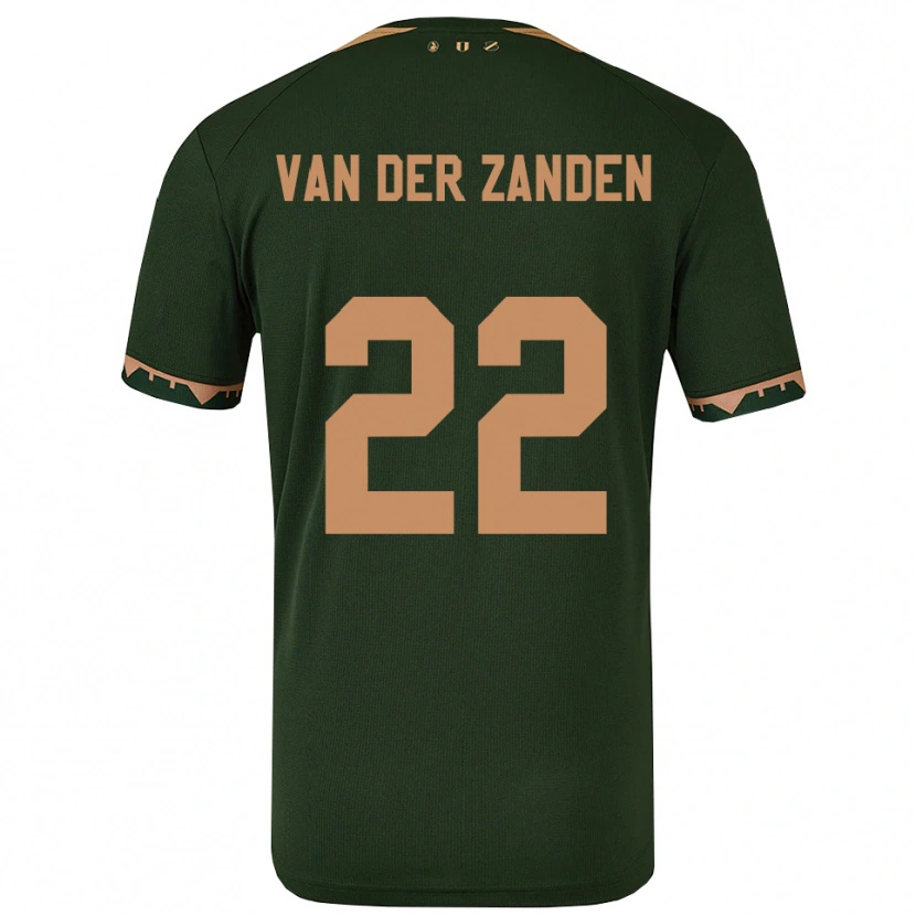 Danxen Mujer Camiseta Ilse Van Der Zanden #22 Verde Oro 2ª Equipación 2025/26 La Camisa
