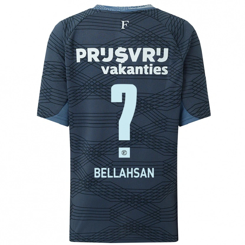 Danxen Mujer Camiseta Jawad Bellahsan #0 Negro Gris 2ª Equipación 2025/26 La Camisa