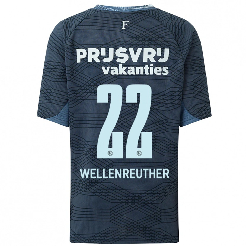Danxen Mujer Camiseta Timon Wellenreuther #22 Negro Gris 2ª Equipación 2025/26 La Camisa