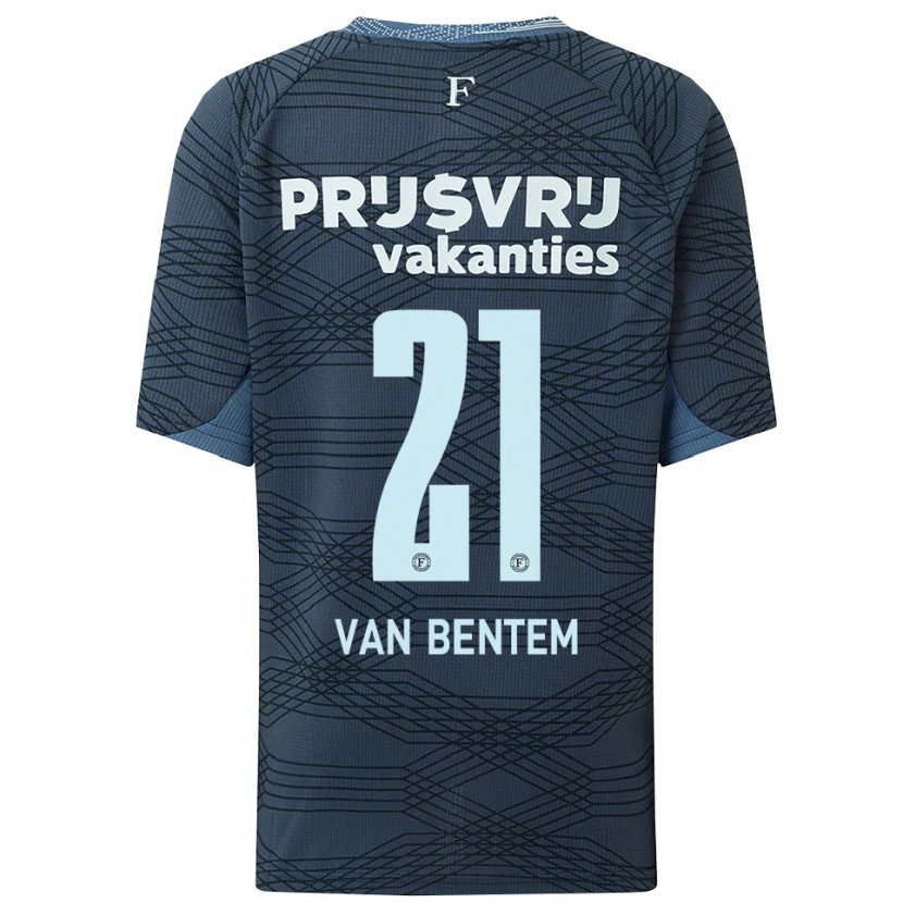 Danxen Mujer Camiseta Tess Van Bentem #21 Negro Gris 2ª Equipación 2025/26 La Camisa