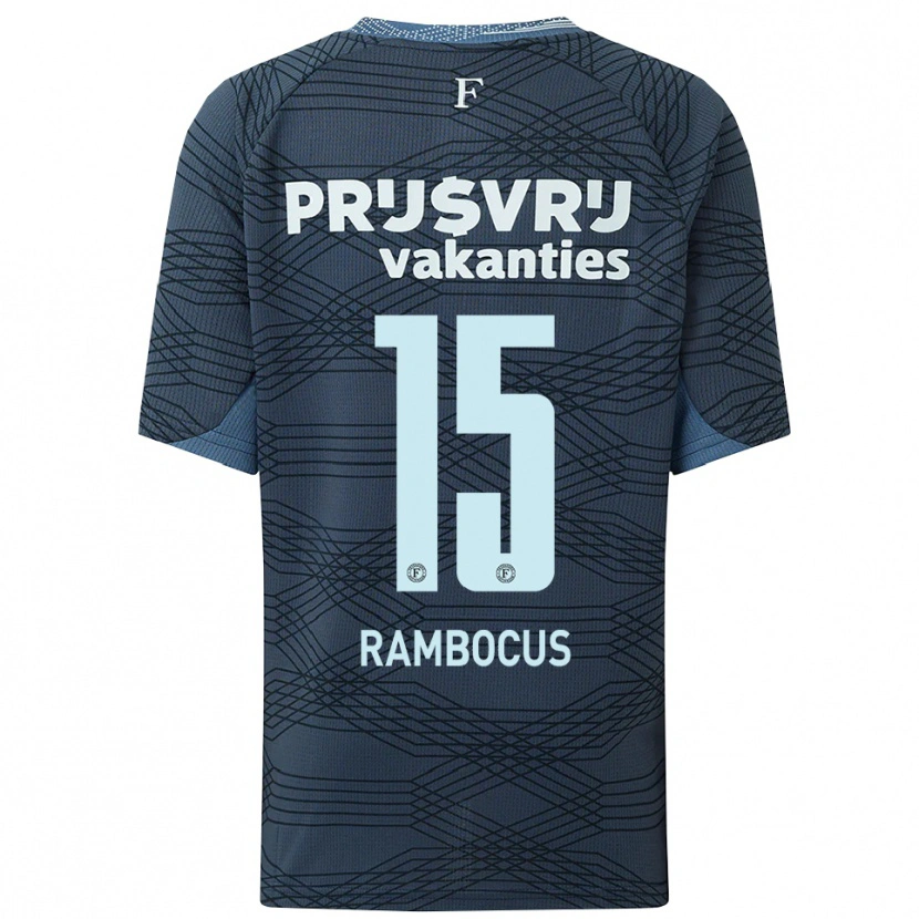 Danxen Mujer Camiseta Diego Rambocus #15 Negro Gris 2ª Equipación 2025/26 La Camisa