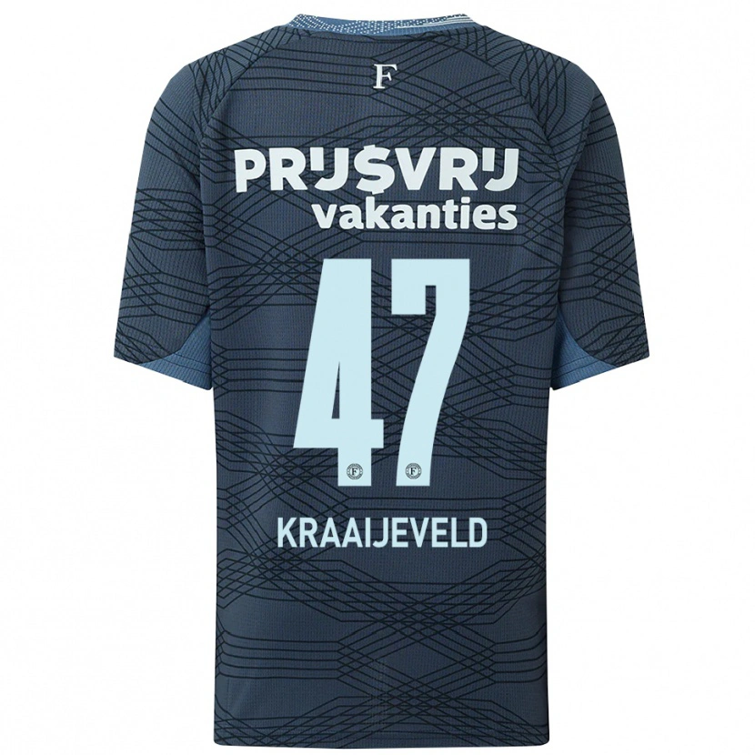 Danxen Mujer Camiseta Thijs Kraaijeveld #47 Negro Gris 2ª Equipación 2025/26 La Camisa
