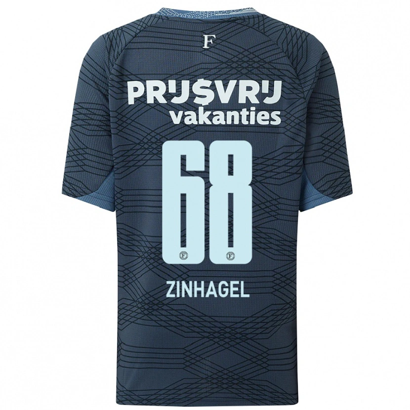 Danxen Mujer Camiseta Jivayno Zinhagel #68 Negro Gris 2ª Equipación 2025/26 La Camisa