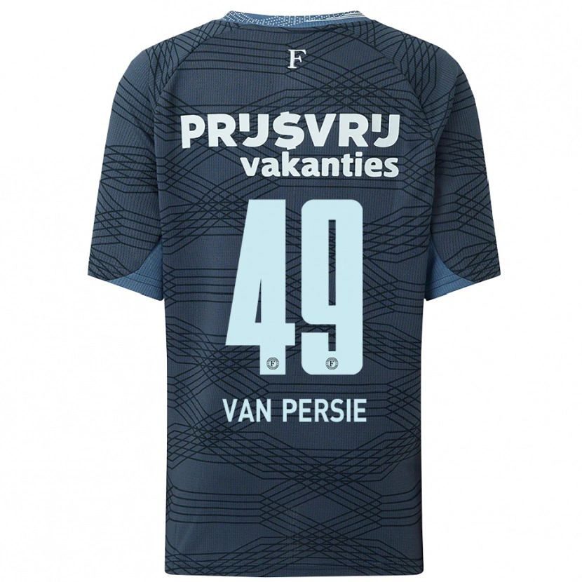 Danxen Mujer Camiseta Shaqueel Van Persie #49 Negro Gris 2ª Equipación 2025/26 La Camisa