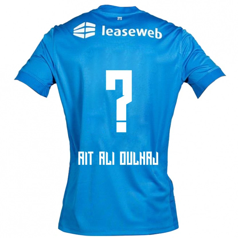 Danxen Mujer Camiseta Adam Ait Ali Oulhaj #0 Azul Blanco 2ª Equipación 2025/26 La Camisa