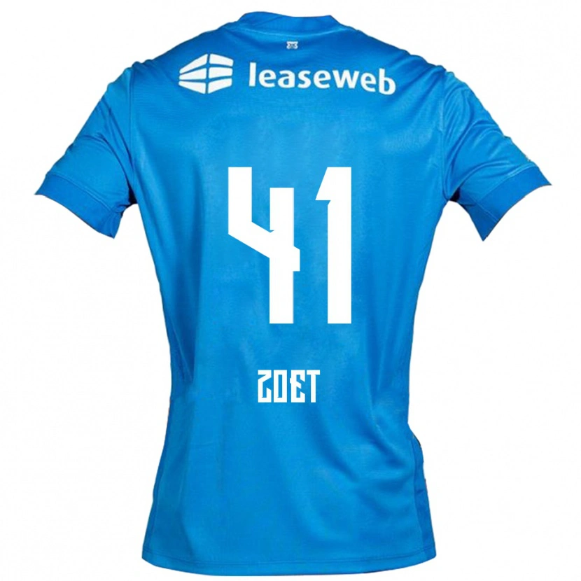 Danxen Mujer Camiseta Jeroen Zoet #41 Azul Blanco 2ª Equipación 2025/26 La Camisa