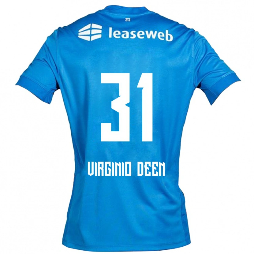 Danxen Mujer Camiseta Daniël Virginio Deen #31 Azul Blanco 2ª Equipación 2025/26 La Camisa