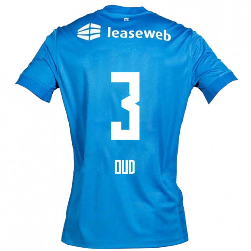 Danxen Mujer Camiseta Joeri Oud #3 Azul Blanco 2ª Equipación 2025/26 La Camisa