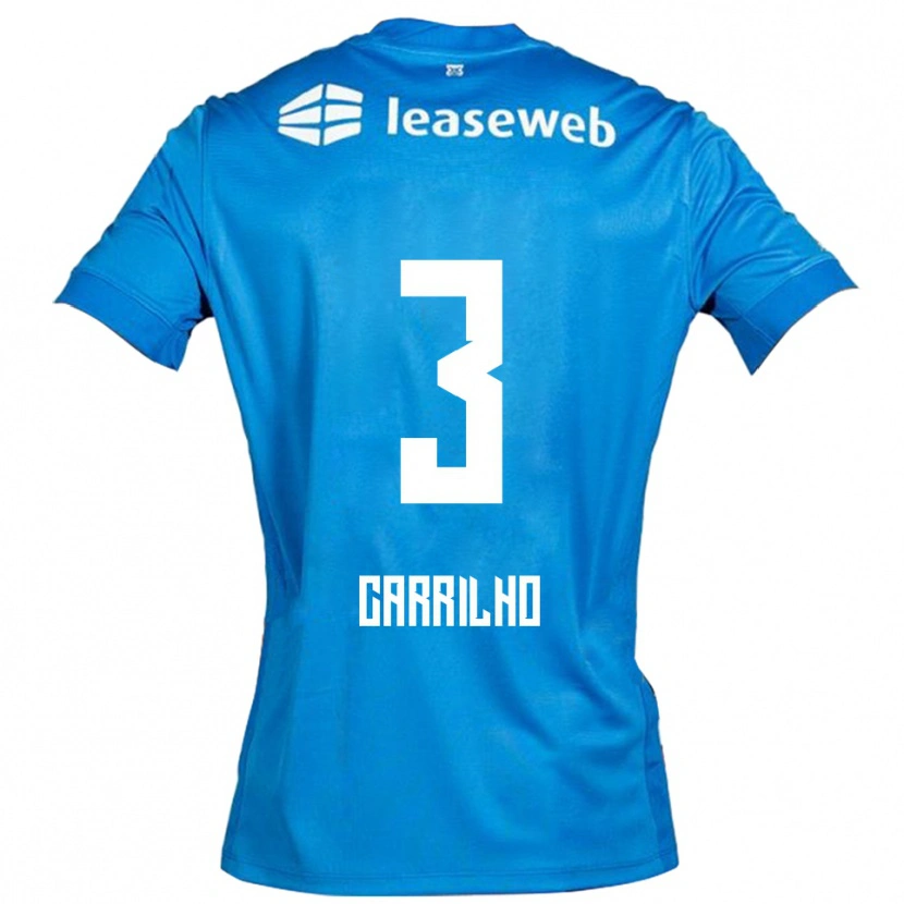 Danxen Mujer Camiseta Calvin Carrilho #3 Azul Blanco 2ª Equipación 2025/26 La Camisa